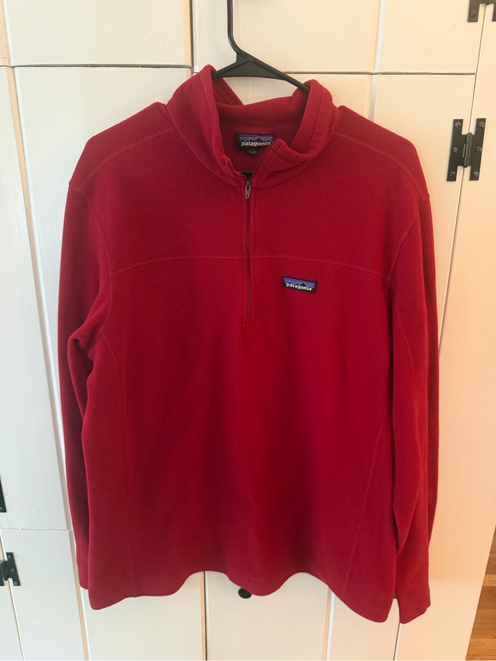 Patagonia Red Fleece Quarter-Zip Pullover